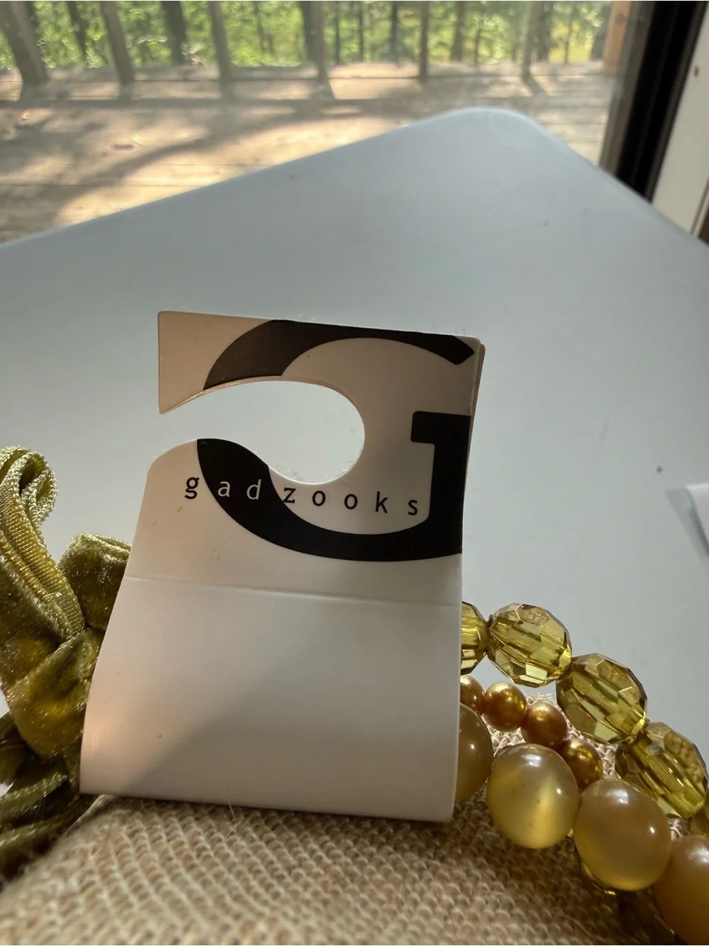 Y2K Gadzooks Vintage Multi-Strand Yellow/ Olive Bead Necklace —